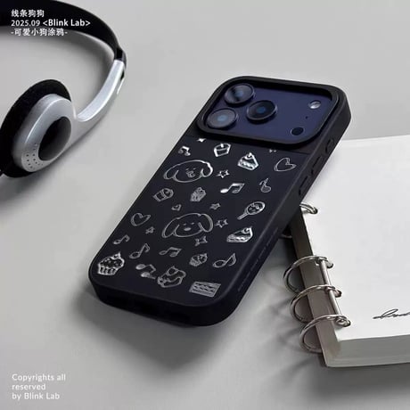 【iPhone17対応】手書き風ミラーイラストiPhoneケース