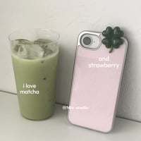【iPhone17対応】ぷっくり🍀クローバーピンクiPhoneケース
