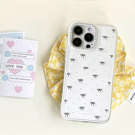 2タイプ🎀華奢リボンデザインiPhoneケース