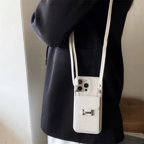 高見え✨おとなっぽカードホルダー付きiPhoneケース