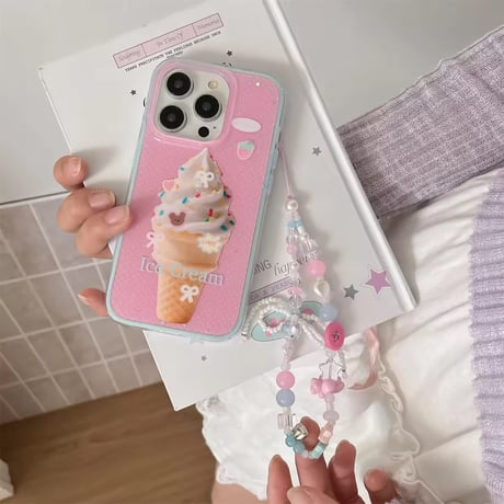 pop iceCream🍦pink iPhoneケース