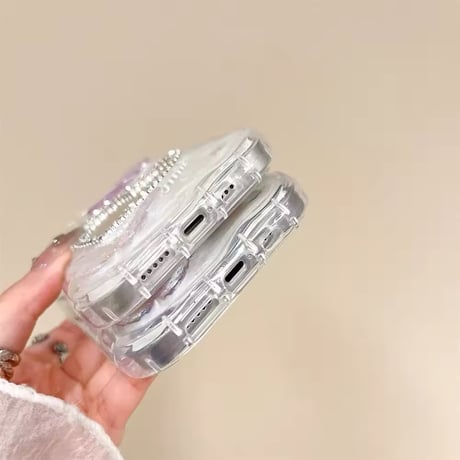 ハートミラー×チョウ クリアiPhoneケース