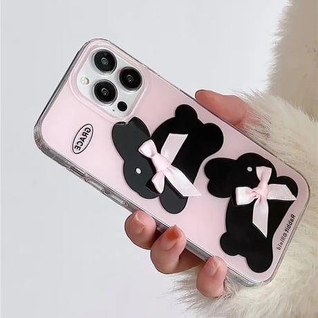 rabbit ribbon iPhoneケース