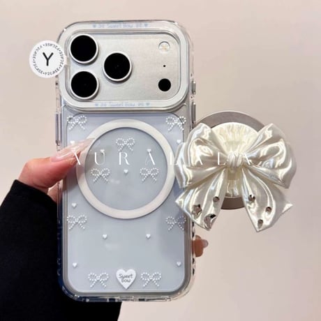 【iPhone17対応】リアル3DリボンMagSafe対応iPhoneケース