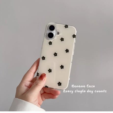 【iPhone17対応】クリアコートおはなiPhoneケース