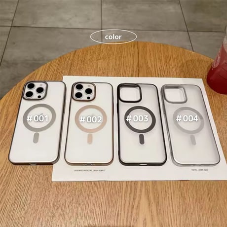 【MagSafe対応】マットメタルシースルーiPhoneケース