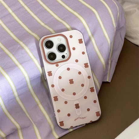 ベア🧸ドットiPhoneケース