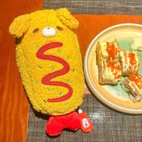 エビフライ🍤ケチャップチャーム付きポーチ/筆箱/ペンケース