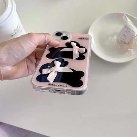 rabbit ribbon iPhoneケース