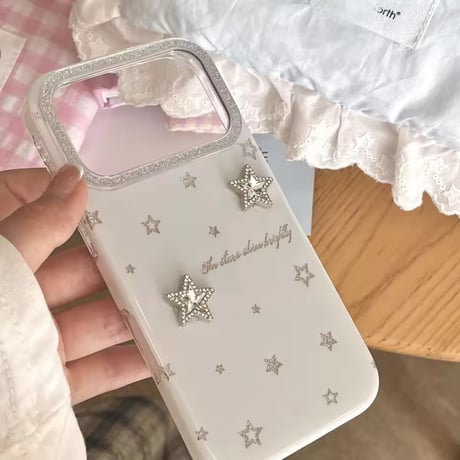 【iPhone17対応】キラキラストーンスターデコiPhoneケース