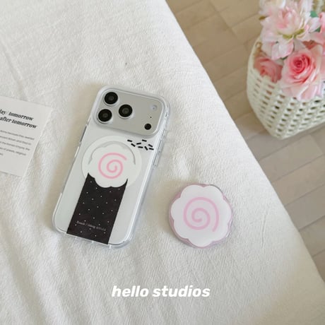【iPhone17対応】おにぎり🍙🍥なるとグリップ付きiPhoneケース