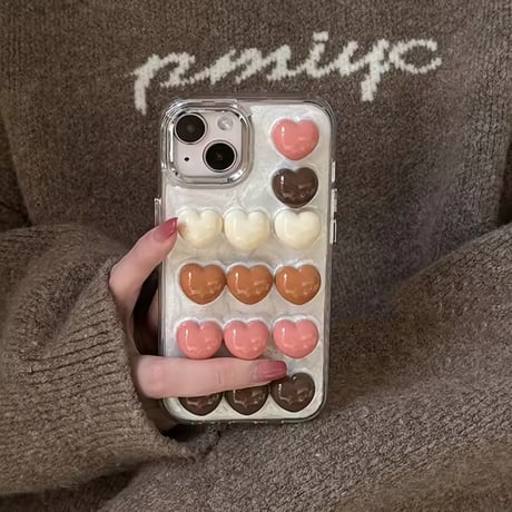 チョコみたいなハートiPhoneケース