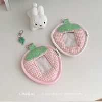 いちごファブリックトレカケース/トレカチャーム/キーホルダー