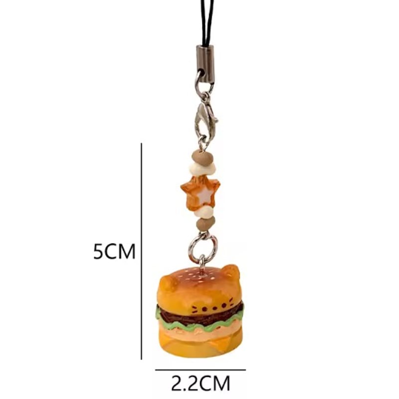 ハンバーガー🍔わんにゃんキーホルダー/チャーム | AURALALA | 輸入