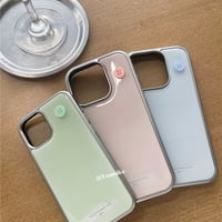 ボタンコアマカロンカラーiPhoneケース