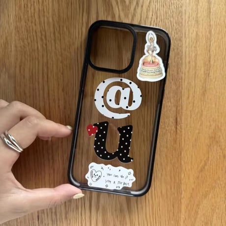 【iPhone17/Air対応】dot"＠u"クリアiPhoneケース