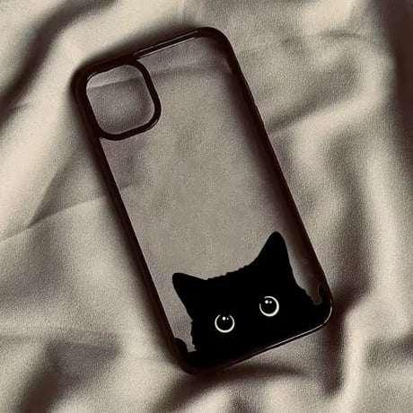 クロネコ🐱イラストiPhoneケース