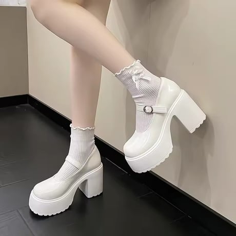 厚底ぽっくりハイヒール