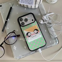 ハムちゃん🐹グリップグリーンドットiPhoneケース