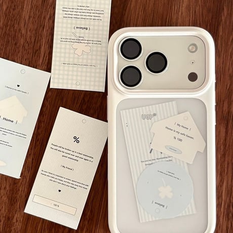 ホワイトシリコンフレームシースルーiPhoneケース