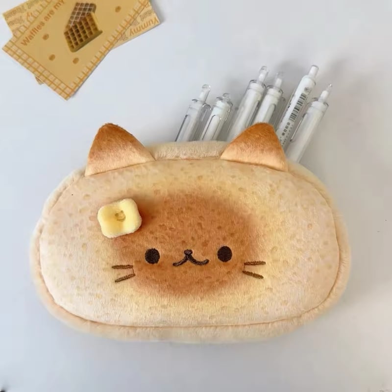 ねこパン🐱🍞ペンケース/ポーチ | AURALALA | 輸入韓国雑貨