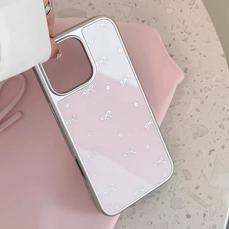 【iPhone17対応】りぼんふらわーマカロンカラーiPhoneケース