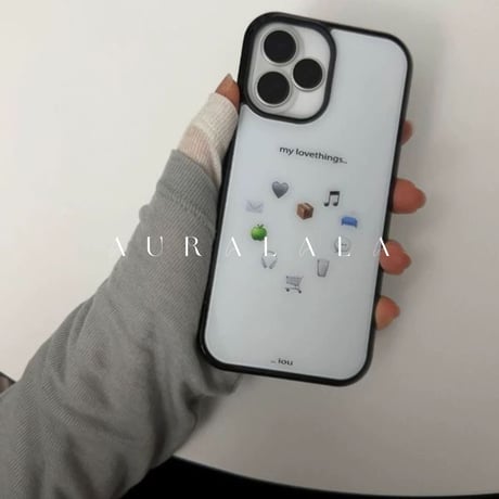 【iPhone17対応】my love things...iPhone絵文字iPhoneケース
