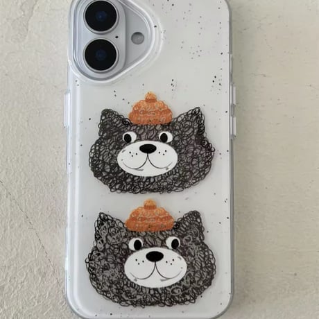くるくる手書き風ネコちゃんiPhoneケース