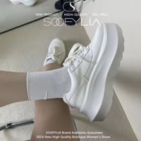 厚底ワントーンスポーティースニーカー