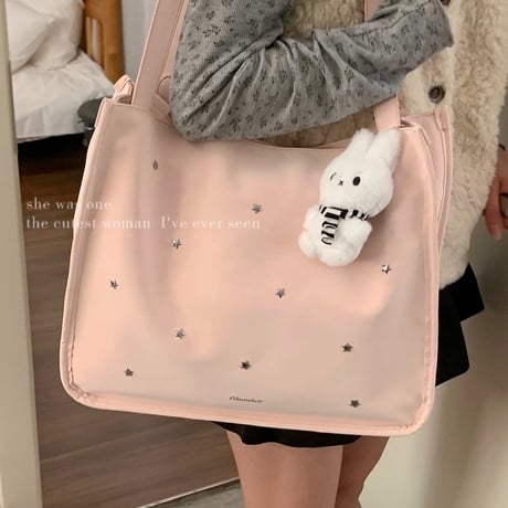 3色展開💗💙スタードットスクエアビッグトートバッグ
