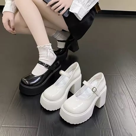 厚底ぽっくりハイヒール