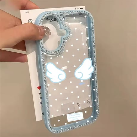 キラキラフレームエンジェルウィング👼iPhoneケース