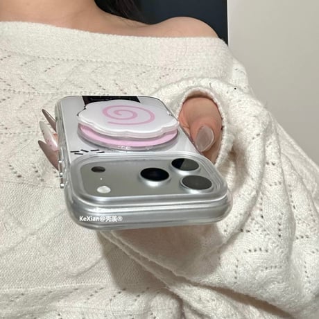 【iPhone17対応】おにぎり🍙🍥なるとグリップ付きiPhoneケース