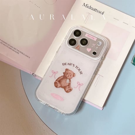 【iPhone17対応】BEAR🧸simple cute iPhoneケース
