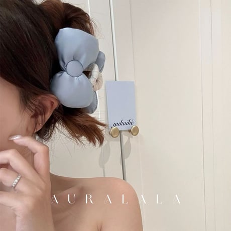 ぷっくりブルーキャラヘアクリップ/ヘアアクセサリー