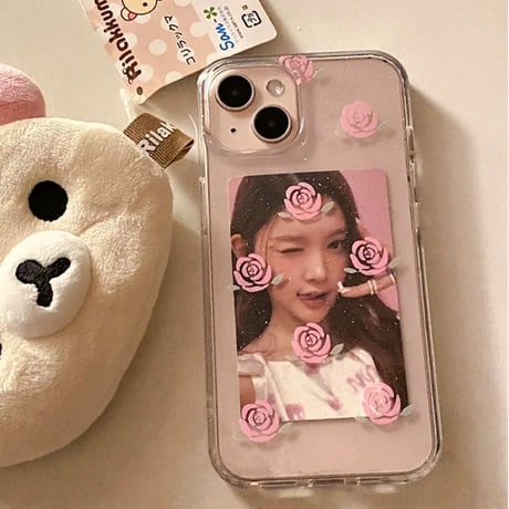 【iPhone17対応】ローズコア🌹クリアラメローズiPhoneケース