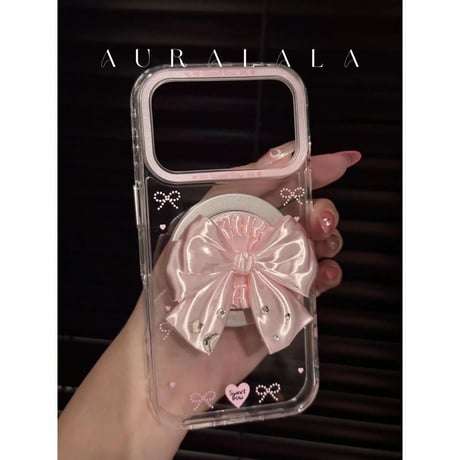 【iPhone17対応】リアル3DリボンMagSafe対応iPhoneケース