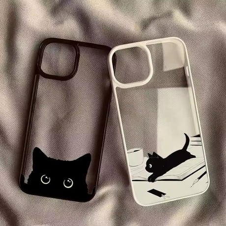 クロネコ🐱イラストiPhoneケース