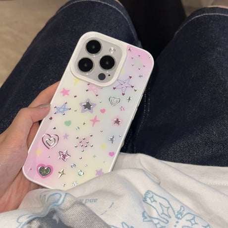 キラキラ平成女児らくがき☆♡iPhoneケース☆♡