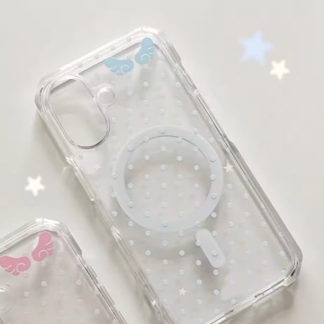 【対応機種豊富】MagsafeプチドットウィングiPhoneケース