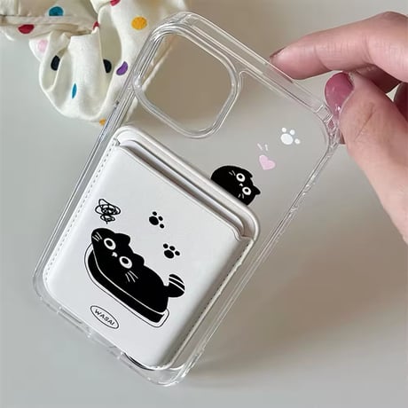 【MagSafe対応】ゆるにゃんこカードケース付きiPhoneケース