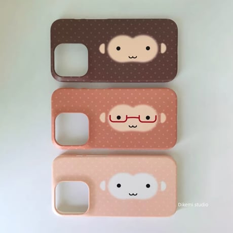 【iPhone17対応】3匹のおさるさんiPhoneケース