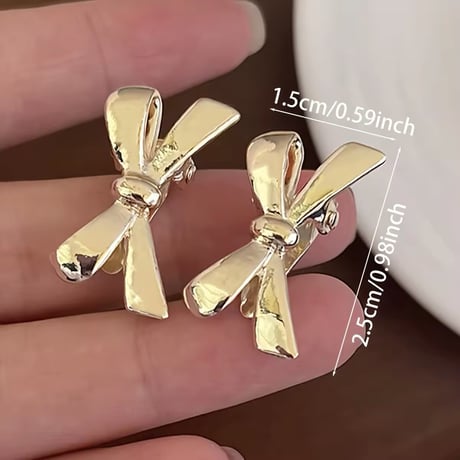 【6個セット】ミニリボンヘアクリップ