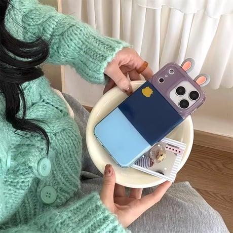 【iPhone17対応】ズ～モチーフ🦊🐰iPhoneケース