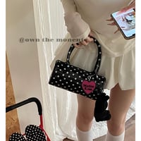 レトロトレンドドットラウンドショルダーバッグ