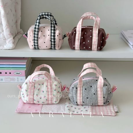 韓国ハンドメイド♡スクバ風ミニポーチ/AirPodsケース