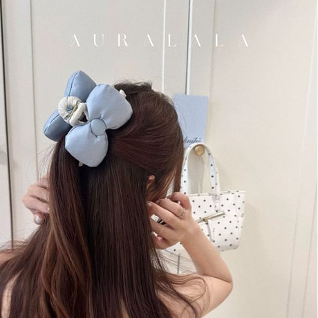 ぷっくりブルーキャラヘアクリップ/ヘアアクセサリー