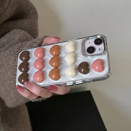 チョコみたいなハートiPhoneケース