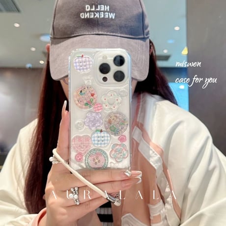 ボタンコアデコiPhoneケース