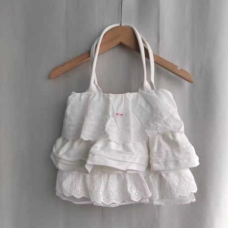 レースフリルトートバッグ